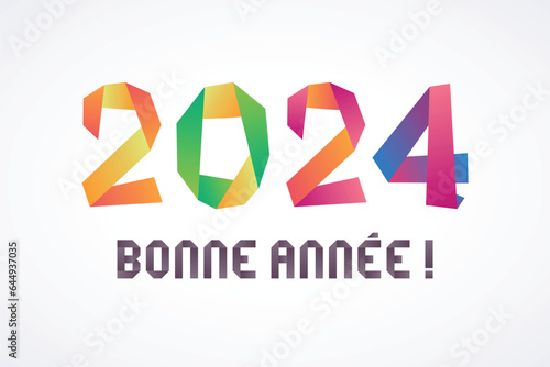 Bonne et heureuse année 2024 - Carte de voeux du nouvel an