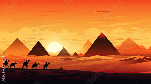 pyramids, desert © Piotr