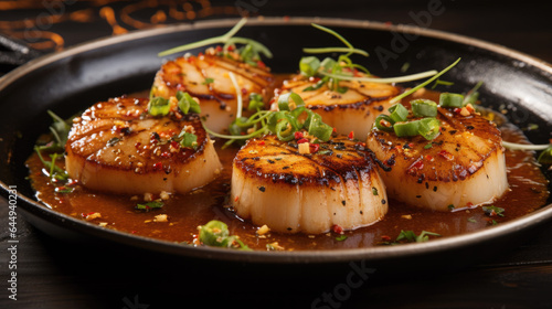 seared scallop on a plate