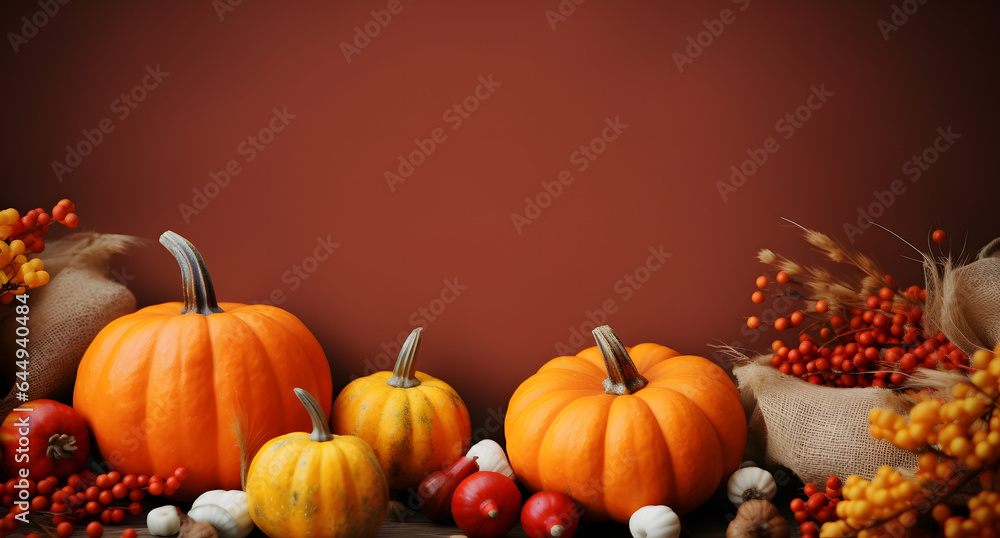 Thanksgiving celebration. Perfect for banner, card or advertising. Generative AI model, no place, person or character ever existed. Thanksgiving celebration. Perfect for banner, card or advertising. Generative AI model, no place, person or character ever existed.
