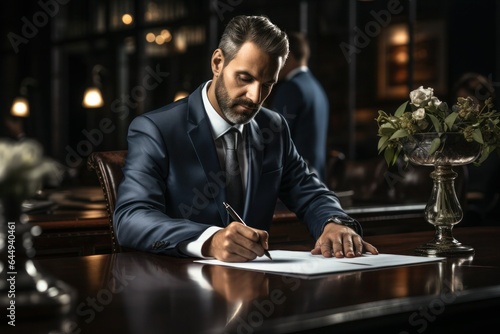 lawyer signing contract