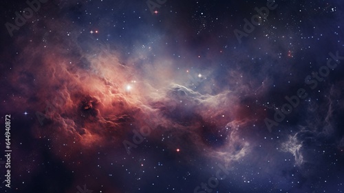 Cosmic orion background, Galaxy with beauty colour, shiny star and heavy clouds. AI generative photo