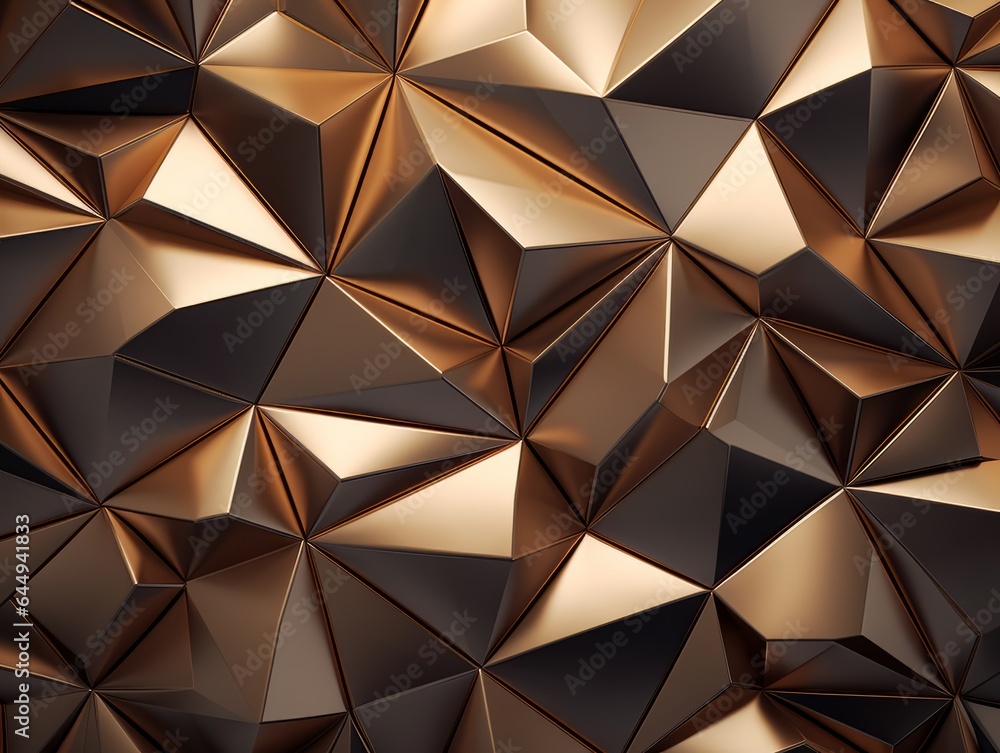 golden background. triangular golden shapes.glamour. generative ai. golden background. triangular golden shapes.glamour. generative ai.