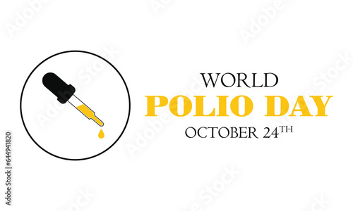 World Polio Day, October 24, banner, card, poster, template. Vector illustration