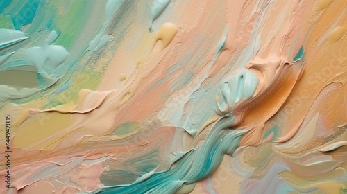 Abstract oil paint background. Close-up of colorful oil paint. Generative AI.