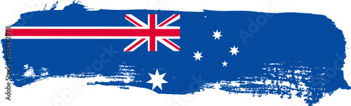 brush Australian flag , vector illustration on a white background