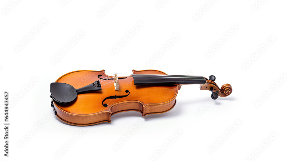 Violin isolated on white background. Generative Ai Violin isolated on white background. Generative Ai