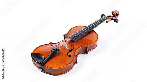 Violin isolated on white background. Generative Ai