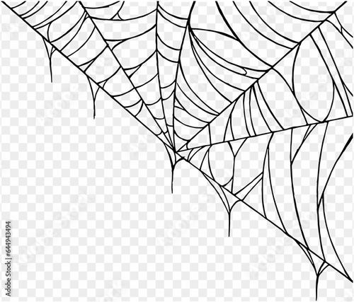 Leinwand Poster Spooky Halloween party background with spiderwebs