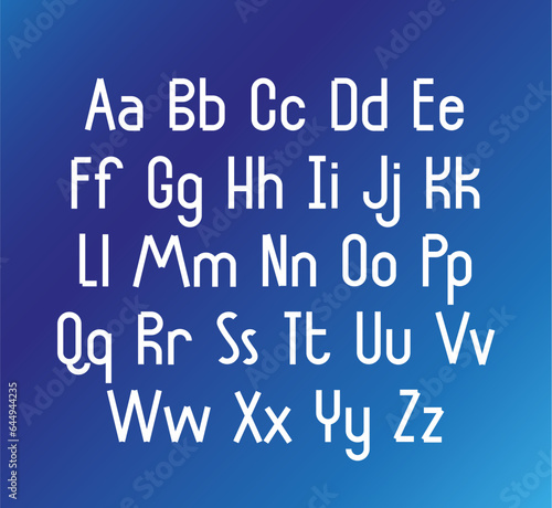 Uppercase and lowercase letters. Modern stylish minimalistic font. English alphabet. Latin alphabet. Lettering.