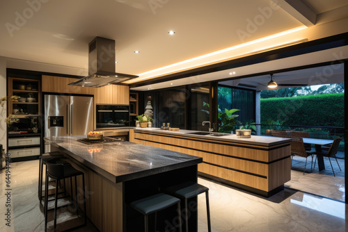 Serenity in Simplicity  A Captivating Asian-inspired Kitchen Design with Modern Elegance