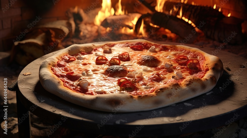 fresh italian pizza from the stone oven