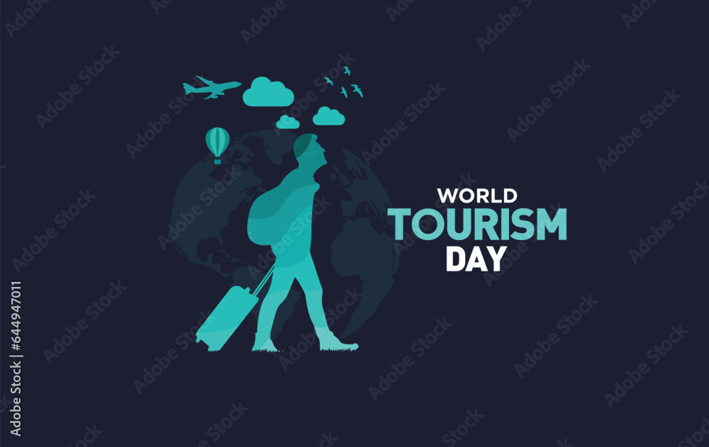 World Tourism Day concept vector illustration. Travel concept illustration.