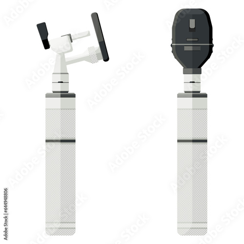 Ophthalmoscopy Allows healthcare professionals (Ophthalmologist) to look into the eye to see the health of the eye, optic nerve, blood vessels and vitreous. Flat design