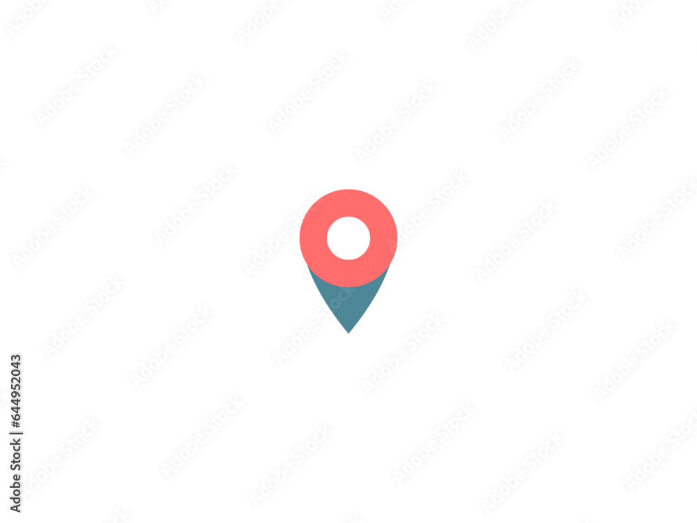 vector icon of simple forms of point of location vector icon of simple forms of point of location