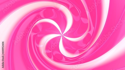 Background in the form of a spiral of pink and white. 3D rendering. Festive caramel background. Abstract background for bright design.3D rendering. © NKmotion