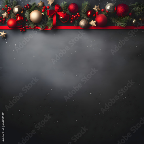 Elegant industrial christmas ornaments design background - festive celebration design
