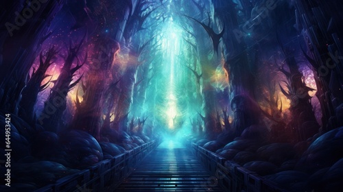Enchanted forest wallpaper © Left