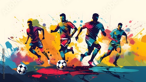 Dynamic Football Team: Hyper-Realistic Kicks on the Field © czfphoto