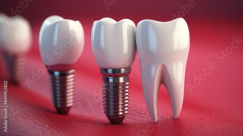 Dental Teeth Implant Close-Up.