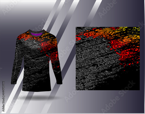 Sports jersey and tshirt template sports design for football racing gaming jersey vector	