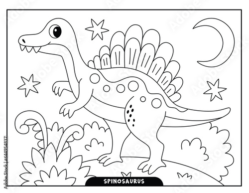 Spinosaurus coloring pages for kids