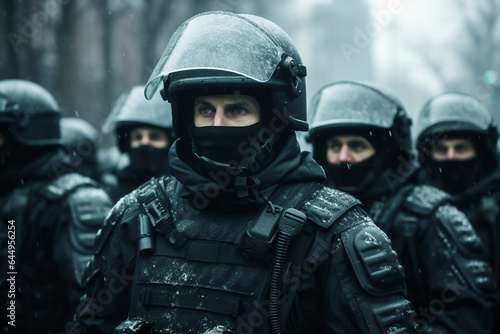 Russia man street protest rally police soldier demonstration uniform person riot © SHOTPRIME STUDIO