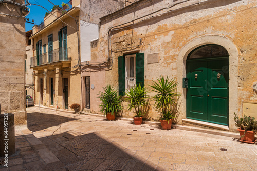 Cozy italian streets of the stone town of Matera. The region of Basilicata  in Southern Italy.