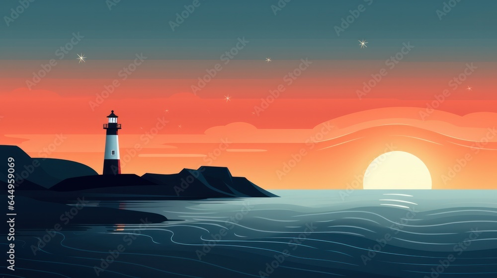 design template of lighthouse