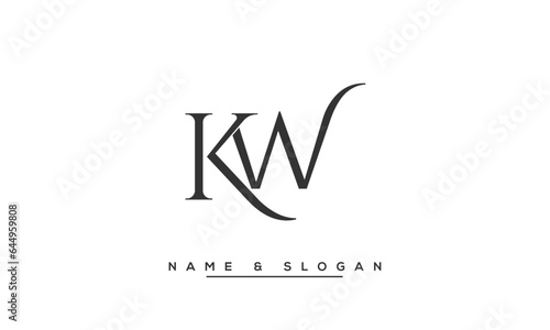 KW,  WK,  K,  W  Abstract  Letters  Logo  Monogram