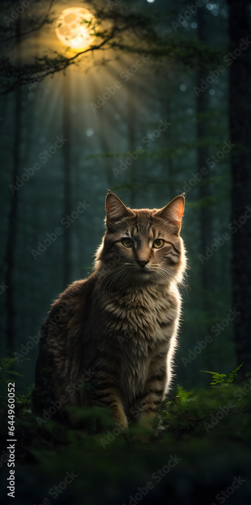 Obraz premium cat in the jungle