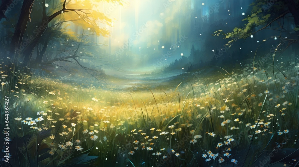 Peaceful Nature Landscape at Dawn Peaceful Nature Landscape at Dawn