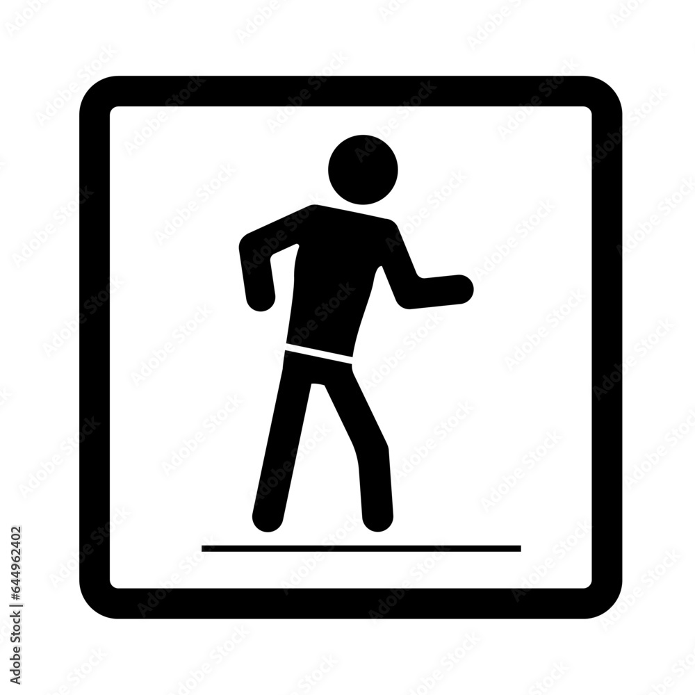 The icon of a walking person. EPS 10 The icon of a walking person. EPS 10
