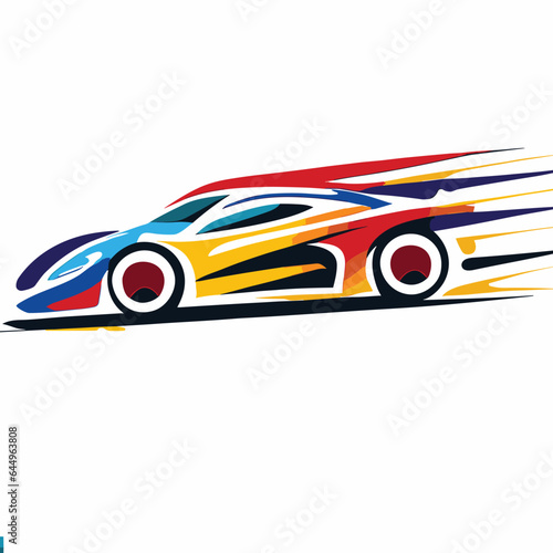 Car wrap decal design vector rally race vehicle speed sport.