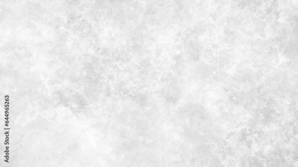 White Grunge Wall Background. Texture of a white concrete wall for background. Vintage white closeup of watercolor texture. White abstract ice texture grunge background.