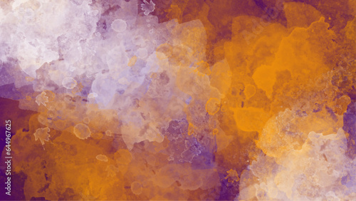 colorful Creative vibrant grunge watercolor background. beige and orange border in gradient paint colors. watercolor bleed and fringe with vibrant distressed grunge texture. 