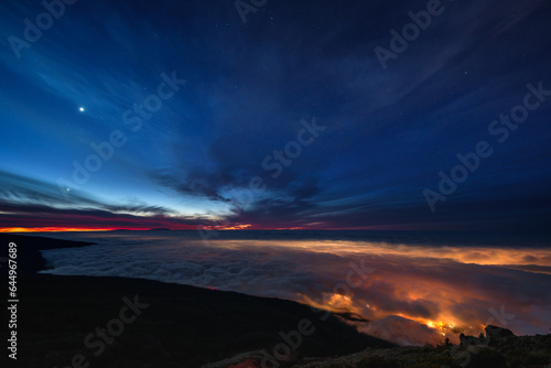 Dawn above the clouds