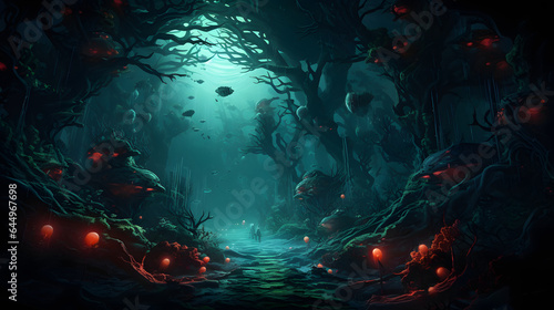 Underwater World Bioluminescent Animals © Blake