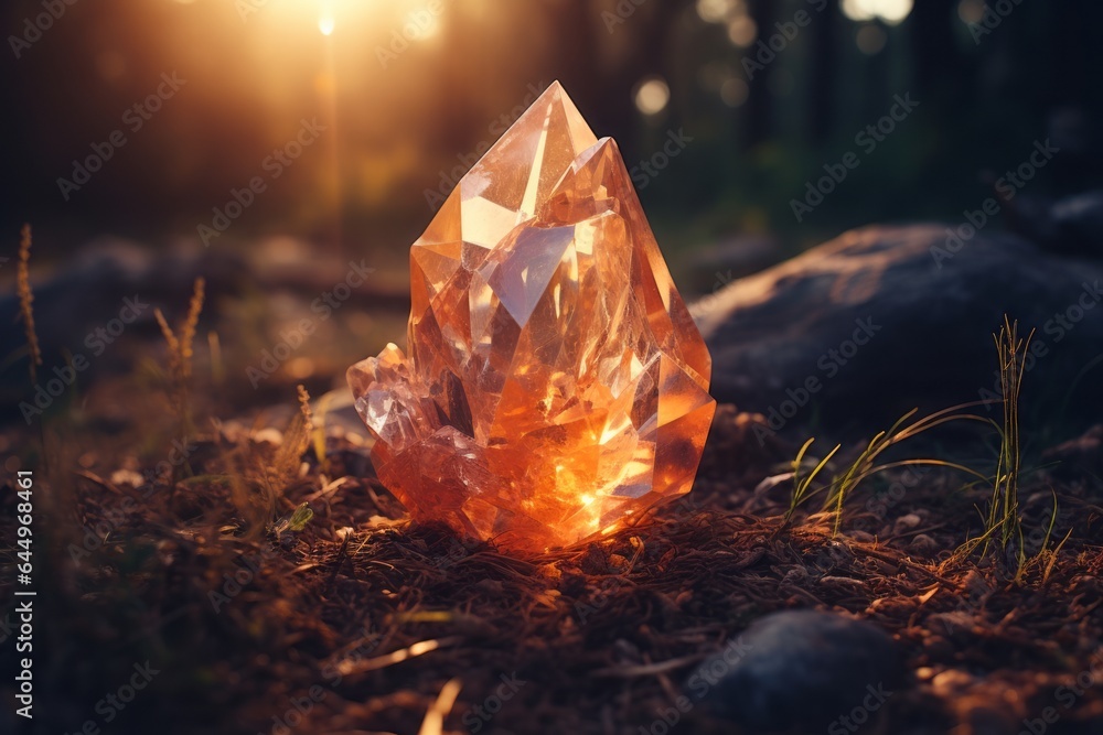 Obraz premium Boho Quartz Crystal Formation