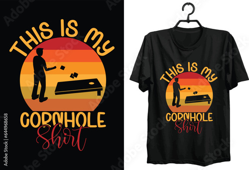 Cornhole T-shirt Design. Funny Gift Item Cornhole T-shirt Design For All Cornhole Lovers And Players