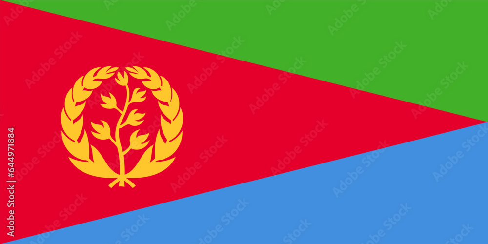 Fototapeta premium Flag of Eritrea vector image