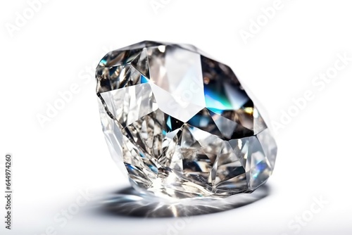 Dazzling diamond on white background