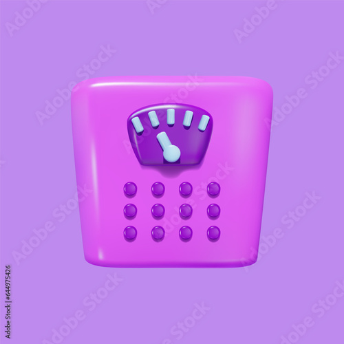 3d vector weight scales icon.