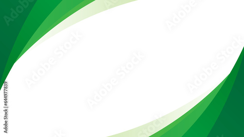 Abstract Green wavy shapes on transparent background