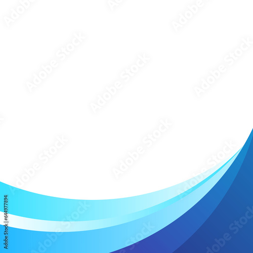 abstract blue line wave background. Blue paper waves abstract banner design. Elegant wavy vector background	