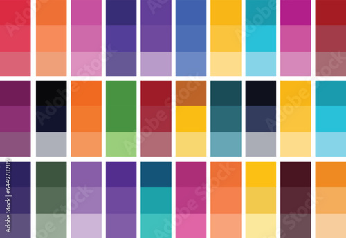 Color palette And Swatches set Free Vector. Vintage, Retro Colour Palette set.