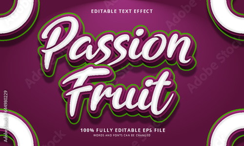 Passion Fruit text style editable text effect