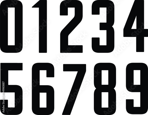 Modern Jersey Numbers Vector Pack