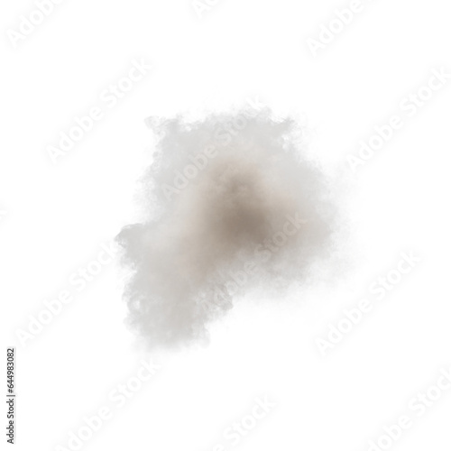 Smoke isolated transparent background 3d rendering 