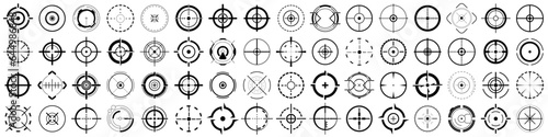 Black aim icon collection. Set of black sight icons. Aim gun icons. Set of take aim target icon. Aim sniper shoot icons